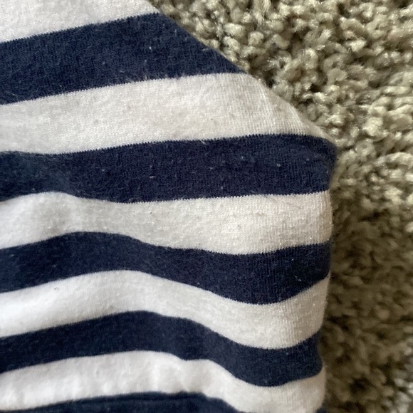 Navy and white horizontal stripes sailor top - Picture 7 of 16